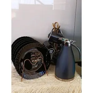 13 pcs Ceramic Breakfast / Dinner set 6 plates 6 cups, 2Liter Unbreakable Flask